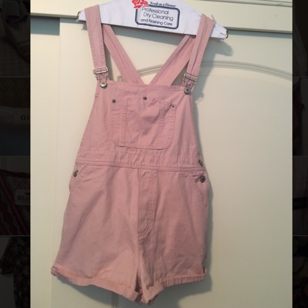 Light Pink Brandy Melville Short Overalls